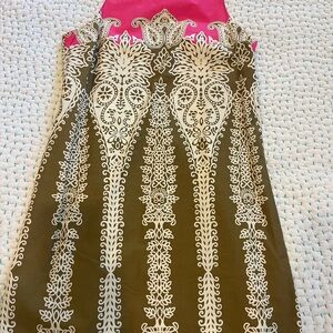 Tibi Pink and Brown Patterned Dress